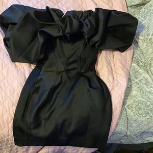 COPY - COPY - House of CB dress Black Ruffled Top